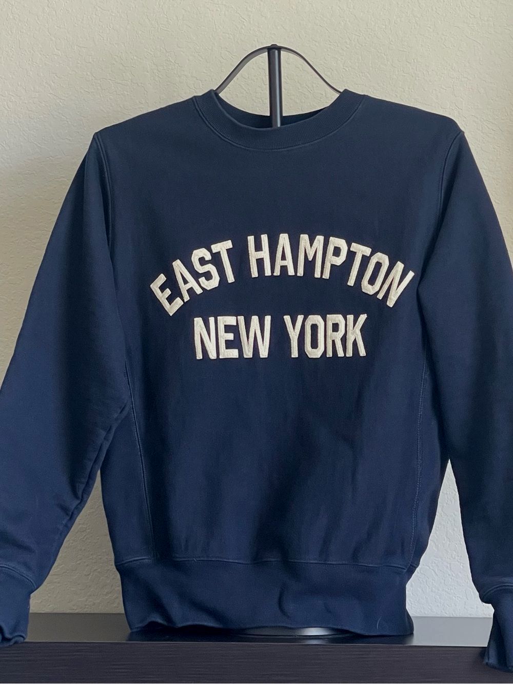 Champion Reverse Weave East Hampton New York Sweatshirt Navy Small